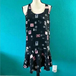 Joie Arianna Drop Waist Print Silk Dress in size small